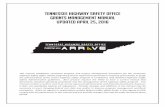 Tennessee Highway Safety Office Grants Management Manual ... · Tennessee Highway Safety Office Grants Management Manual Updated April 25, 2016 This manual establishes consistent
