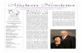 Mayberry Newsletter · in TNCPE, attending Baldrige Award National Conferences in Washington, D.C., industry visits, interactions with the Mayberry Board and its agenda, and course
