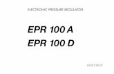 EPR 100 A EPR 100 D · 18 Parameters available only with MW Skillair/New Deal regulators Fn Inlet pressure Defines the pressure to Regulator Metal Work The parameter n can have the