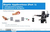 Haptic Applications (Part 1) - TU Delft OCW · 2016-02-25 · Human Controller – Haptic Applications 1 |35 Haptic Applications (Part 1) -Teleoperation & Haptics- Exoskeletons &