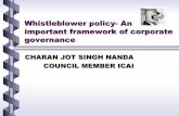 Whistleblower policy- An important framework of …nfcgindia.org/pdf/nandaji_080208.pdf3 History of Corporate Governance • Kautilya’s (Chanakya) Arthashastra (around 300 B.C) -
