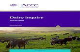 Dairy inquiry - Australian Competition and … Dairy...6 6.3.2. Farm profitability is variable, but movements can be explained mainly by factors other than retail pricing 159 6.4.