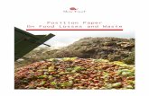 Position Paper On Food Losses and Waste Therefore we take a new perspective on food wastage: Food wastage