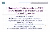 Financial Informatics –VIII: Introduction to Fuzzy Logic ... · Fuzzy Logic and Fuzzy Sets: Fuzzy Control Washing machines, blood pressure monitors, and obstacle avoiding cars,
