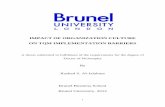 IMPACT OF ORGANIZATION CULTURE ON TQM IMPLEMENTATION BARRIERS · IMPACT OF ORGANIZATION CULTURE ON TQM IMPLEMENTATION BARRIERS A thesis submitted in fulfilment of the requirements