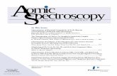 tomicS pectroscopy - A and B Spectroscopy 25(4).pdf · pectroscopy July/August 2004 Volume 25, No. 4 In This Issue: Determination of Elemental Composition of Zr-Nb Alloys by Glow