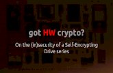 got HW crypto? · KEK protects Data-Encryption-Key (DEK) DEK = holy long-term HW AES Key 7. 1st-gen bridges w/AES 8. Overall security design 9. The protected DEK - eDEK a KEK-encrypted