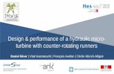 Design & performance of a hydraulic micro- turbine …...“Design & performance of a hydraulic micro-turbine with counter-rotating runners” Fluid simulation Meshing Domain Domain