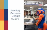 Auxiliary Services Update - Clayton State University · Auxiliary Services Update May 2019. Loch Shop Loch’s Nest Dining Services LakerCard Vending SmartPrint Campus Film Production