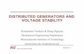 DISTRIBUTED GENERATORS AND VOLTAGE STABILITYelectriconf/2013... · Dynamic stability criterion based on static solutions • The system stability depends on: – Individual component