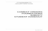 COMBAT ORDERS FOUNDATIONS B2B2377 STUDENT HANDOUTnavy.rotc.umich.edu/wp-content/uploads/2018/10/... · accomplish the mission. 3 Basic Officer Course . B2B2377 Combat Orders Foundations