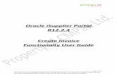 Oracle iSupplier Portal R12.2.4 Create Invoice Functionaity User … · 2019-03-12 · Oracle iSupplier Portal R12.2.4 Create Invoice Functionaity User Guide 1 | P a g e This Document