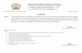 Himachal Pradesh Technical University · Himachal Pradesh Technical University Hamirpur Date Sheet of B. Tech (CBCS) Theory Examination December - 2019 Date Sem. Session CE CSE ECE