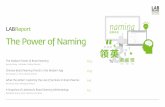 The Power of Naming - Labbrand2. PERSONALITY AND BRAND VOICE DEVELOPMENT For new customers, naming is the first touchpoint where they get to know the brand; hence the feeling and meaning
