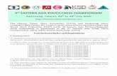 5th EASTERN ASIA YOUTH CHESS CHAMPIONSHIP EAYCC Regulations.pdf · Chess Federations to participate in the 5th Eastern Asia Youth Chess Championship, which will be held in Kaohsiung,