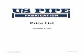 USPF - FAB - CEMENT - 2019-01 - 110119 - For …...Notes 1. PRICES SHOWN ARE FOR STANDARD CEMENT LINING WITH BITUMINOUS SEAL COAT AND BITUMINOUS EXTERIOR. 2. CHECK WITH YOUR NEAREST