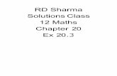 RD Sharma Solutions Class 12 Maths Chapter 20 Ex 20 · RD Sharma Solutions Class 12 Maths Chapter 20 Ex 20.3. Definite Integrals Ex 20.3 Q1(i) Deﬁnite Integrals Ex 20.3 Q1(ii) Deﬁnite