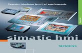 Operator Interfaces to suit all requirements · Recipes Archiving Visual basic scripts PG functions (STATUS / CONTROL) Connection to controller SIMATIC S7 / SIMATIC WinAC SIMATIC
