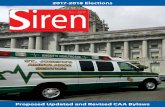Proposed Updated and Revised CAA Bylaws · Proposed Updated and Revised CAA Bylaws. The Siren | Fall 2017. CAA . Vision. Assure delivery of excellent pre-hospital care to the . people
