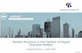 Taxable Presence in the Context of Digital Business Models · • Customers can access the most recent technology as cloud devices are updated remotely. • B2C market: cloud services