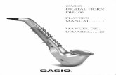 Casio DH-100 Users Manual - Patchman Music · 2013-03-02 · casio digital horn dh-ioo player's manual manuel del usuario..... 20 casio