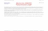 Motorola GM300 Information Page - QSL.net MANUALS/MOTOROLA... · Note that a revision to the service manual shows two VHF ranges: 136-162 MHz and 146-174 MHz. Also, the power levels