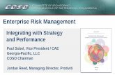 Enterprise Risk Management - Aventri · Exploring how enterprise risk management practices support the identification and assessment of risks that impact performance Discussing tolerance