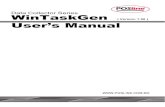 Data Collector Series WinTaskGen ( Version 1.50 ) User’s ...€¦ · Data Collector Series User’s Manual Version 1.0 9/20/2010 Revision History Changes to the original manual