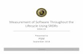 Measurement of Software Throughout the Lifecycle Using SRDRspsmsc.com/UG2018/Presentations/P12-Doswell-SW_Measurement_v1.pdf · Product Size by RICE‐FW • Sizing of objects by
