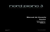Manual de Usuario · 5 │ Nord Piano 3 Manual de Usuario OS V1.X BOTONES ON/OFF Y SOURCE Los botones ON OFF sirven para activar cualquiera de las secciones en el panel de Nord Piano