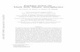 Lecture notes on black hole binary astrophysicsLecture notes on black hole binary astrophysics M. Celoria1, R. Oliveri2, A. Sesana3, M. Mapelli4 1Gran Sasso Science Institute (INFN),