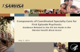 Components of Coordinated Specialty Care for First Episode ... Specialty Care for 1st Episode...May 2, 2014 Components of Coordinated Specialty Care for First Episode Psychosis: Guidance
