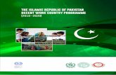 The Islamic Republic of Pakistan Decent Work Country ......The DWCP for Pakistan is also firmly aligned with overarching development frameworks such as Pakistan’s Vision 2025, provincial