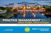 Critical Changes, Critical Strategiesand help you stay at the forefront of anesthesia practice management. This year’s theme, Critical Changes, Critical Strategies, provides the