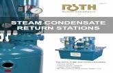 STEAM CONDENSATE RETURN STATIONS - Roth Pump · Condensate Return Stations are designed to handle the higher load placed on it during a cold start. Roth Condensate Return Stations