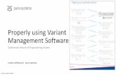 Ansgar Radermacher (CAE LIST) Properly using Variant ... Management.pdf · Variant Configuration & Transformation Transformation Variability Model Variability Model Feature Model