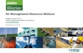 Air Management Resource Webinar - Center of Expertise · U.S. DEPARTMENT OF ENERGY OFFICE OF ENERGY EFFICIENCY & RENEWABLE ENERGY 1 Air Management Resource Webinar September 26, 2018