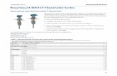 Rosemount 3051CF Flowmeter Series - Emerson Electric...Transmitter performance class 1 1.8% flow rate accuracy, 8:1 flow turndown, 5-yr. stability H Wireless options (requires Wireless