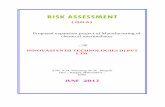RISK ASSESSMENT - environmentclearance.nic.inenvironmentclearance.nic.in/writereaddata/online/RiskAssessment/... · 1 THE ASSIGNMENT 1.1 Innovassynth Technologies (I) Pvt Ltd. is