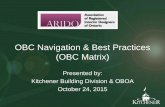 OBC Navigation & Best Practices (OBC Matrix)...building types i.e. BCIN or BCDS ... manual The Official 2012 Compendium Building Code. 1-14 Introduction to the Code 2012 Code ...