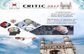 isccm.orgISCCM CRITIC 2017 A signature event Of Hyderabad twitatiotc We cordially invites you to Hyderabad - the pearl City of India for CRITIC 2017 The foundations of scientific innovation