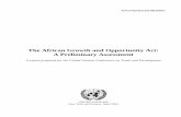 The African Growth and Opportunity Act: A Preliminary Assessmentjbergstr/DataEIAs2006/FTA5yrData... · 2005-12-06 · The African Growth and Opportunity Act (AGOA) was enacted into