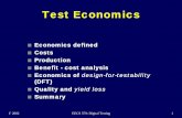 Test Economics - University of Michiganweb.eecs.umich.edu/~mazum/F02/lectures/lecmazum2.pdfF 2002 EECS 579: Digital Testing 18 VLSI Chip Yield A manufacturing defect is a finite chip