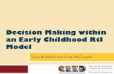 Decision Making within an Early Childhood RtI Model · IGDI Cut Scores and Need for DMF Currently, we have not been able to empirically identify IGDI cut scores that distinguish between