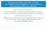 Non-pharmacological approaches to chronic …...Non-pharmacological approaches to chronic musculoskeletal pain management: Recommendations from the State-Of-The-Art Conference Erin