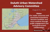 Duluth Urban Watershed Advisory Committee · • JPOs do not have taxing authority –UNLESS JPA grants this authority • JPO governance is appointed by members signed on JPA •