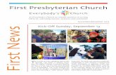 First Presbyterian Church - Everybody's Church First Presbyterian Church Kick-Off Sunday, September