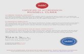 Russell Clark - International Association for Six Sigma ... · IASSC LEAN SIX SIGMA CERTIFICATION CERTIFICATE OF ACCREDITATION ACCREDITED TRAINING ASSOCIATETM The IASSC Accredited