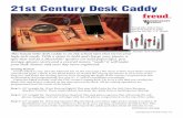 21st Century Desk Caddy · Clamp the blank securely onto the CNC router’s cutting deck. Do so in a way that you can flip the blank over and keep it centered on the same spot on
