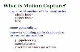 What is Motion Capture? - Duke Computer Science · What is Motion Capture? capture of motion of (human) actor whole body upper body face ... mechanical motion capture high accuracy